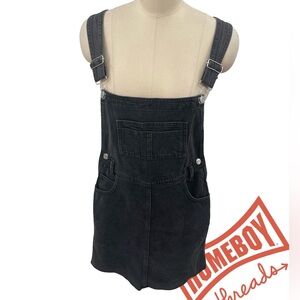 ASOS Black Denim Overall Dress